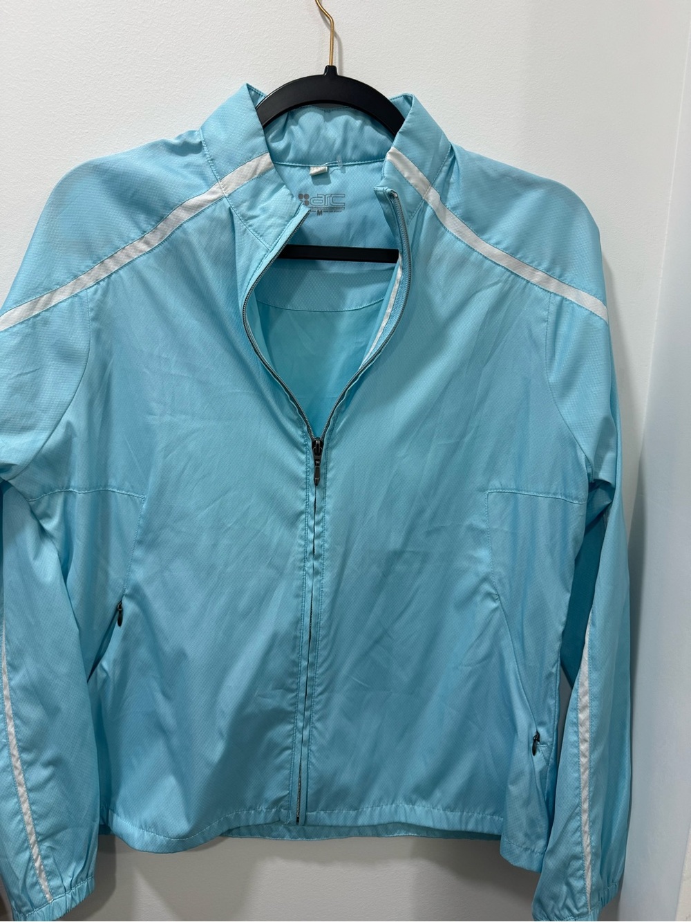 Women's Light Blue Utility Windbreaker Jacket